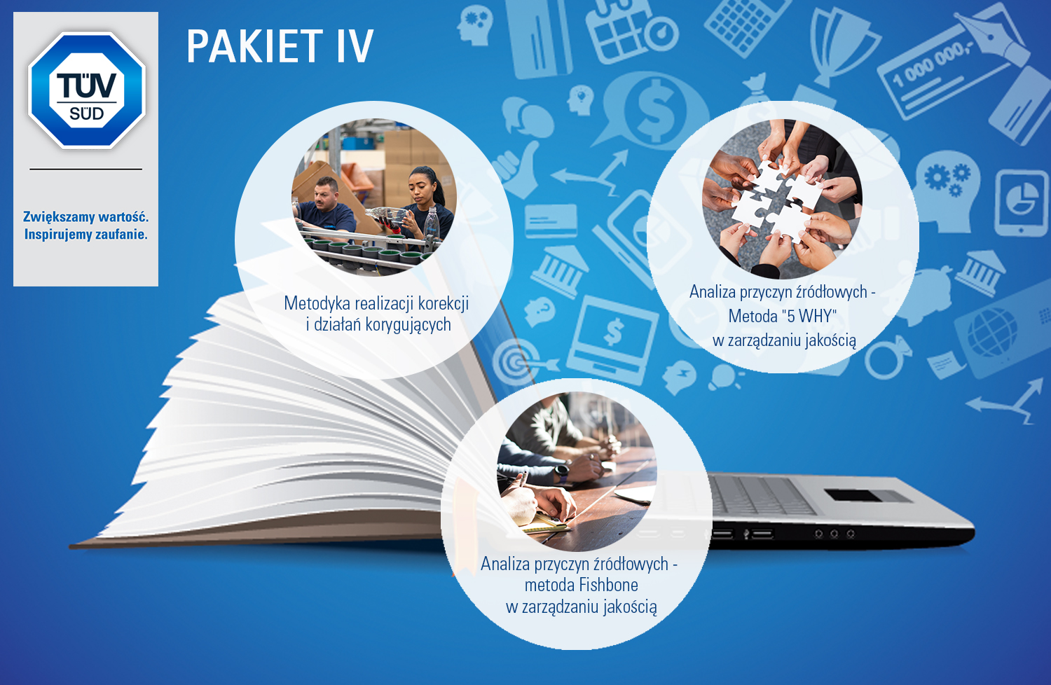 PAKIET IV : Metodyka realizacji korekcji i działań korygujących + Analiza przyczyn źródłowych - Metoda "5 WHY" w zarządzaniu jakością + Analiza przyczyn źródłowych - metoda Fishbone (diagram Ishikawy) w zarządzaniu jakością 